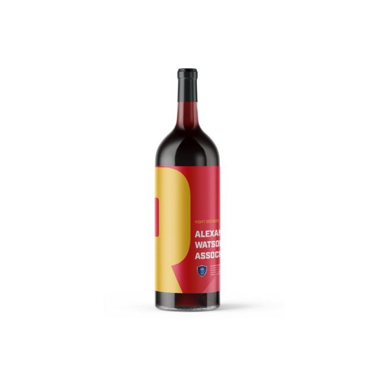 Pressure-senstive Label on winte bottle